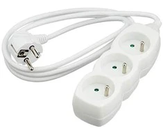 TRACER TRALIS44613 Prailginimo laidas TRACER PowerCord 1,5m 3 lizdai baltas