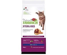 Natural Trainer Cat adult Sterilised HAM su vytintu kumpiu 10kg