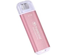 TRANSCEND ESD300P 2TB Išorinis kietasis diskas SSD USB 10Gbps Type C Rožinė