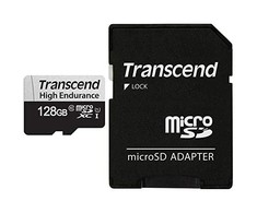 Atminties kortelė TRANSCEND 128GB Micro SD kortelė su adapteriu U1 High Endurance