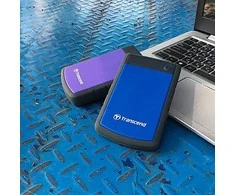 Išorinis kietasis diskas Transcend 25H3B 2.5'' 1TB USB3, Triguba smūgių slopinimo sistema