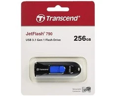 TRANSCEND 256GB USB 3.0 USB atmintinė be dangtelio Juoda