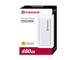 Transcend 480GB, Išorinis kietasis diskas SSD, ESD240C, USB 3.1 Gen 2, Type C, R/W 520/460 MB/s