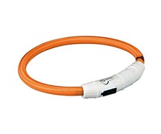 Trixie žiedas su USB blykste, L–XL: 65 cm/O 7 mm, Oranžinė