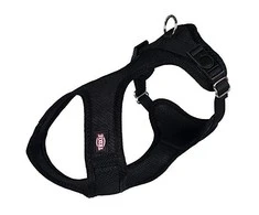 TRIXIE Comfort Soft touring petnešos, XXS-XS 28-40cm/15mm, juodos