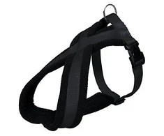 TRIXIE Premium touring petnešos, L-XL 70-110cm/25mm, juodos