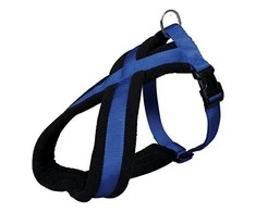 TRIXIE Premium touring petnešos, L 60-100cm/25mm, mėlynos