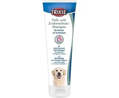Šampūns pret parazītiem suņiem : Trixie Flea and tick Šampūnas, 250 ml. ar maggozas ekstraktu.