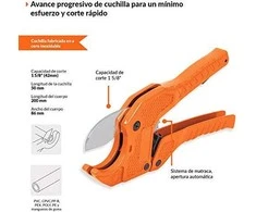 Plastikinių vamzdžių žirklės . Tvirtas metalinis korpusas, nerūdijančio plienmo gelęžtė. Vamzdžiams iki 41 mm. Terkšlinis mechanizmas Truper®