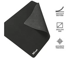 Pelės kilimėlis Trust, 21 cm x 25 cm x 0.3 cm, juoda