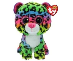 TY Beanie Boos pliušinis spalvotas leopardas DOTTY, 15,5 cm, 37189