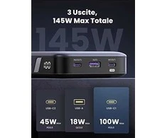 Nešiojamas įkroviklis UGREEN Powerbank 145W nešiojamajam kompiuteriui - 3 jungtys / 25000mAh