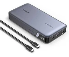 Nešiojamas įkroviklis UGREEN Powerbank 145W nešiojamajam kompiuteriui - 3 jungtys / 25000mAh