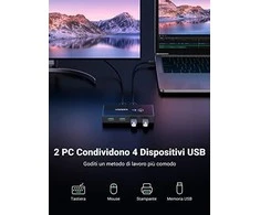 USB jungiklis KVM USB 2x4 UGREEN USB 3.0