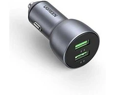 Automobilinis įkroviklis Ugreen CD213,  2 x USB-A, 36W