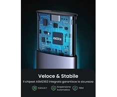 Ugreen 10902 saugojimo diskų korpusas SSD korpusas Pilka M.2