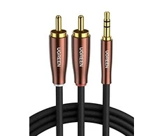 UGREEN AV170 kabelis 2x RCA Cinch kištukai - 3.5mm kištukas 2m