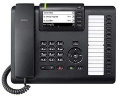 UNF Unify OpenScape CP400 IP telefonas Juoda