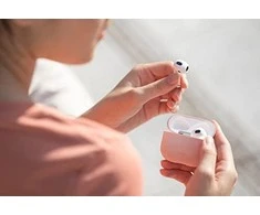 UNIQ dėklas Lino AirPods 3 gen.Silicone rožinės spalvos
