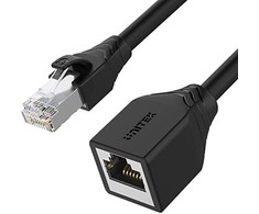 UNITEK Cat 6 STP 8P8C RJ45 Ethernet ilgintuvas M/F 1m C1896BK-1M