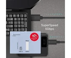 UNITEK CABLE USB-A – USB-C 3.1. 0,25 m Y-C490BK