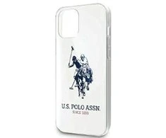 Dėklas „Us Polo Assn“ „US Polo“ USHCP12LTPUHRWH „Apple iPhone 12 Pro Max 6,7“ baltos spalvos blizgus didelis logotipas
