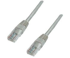 NETRACK BZPAT25U5E pataisomasis kabelis RJ45 beknis Cat 5e UTP 25m pilkas