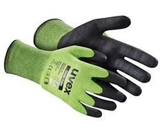 Pirštinės Uvex D500 Foam, D lygio atsparumas pjūviams, Dyneema Diamond, plienas, poliamidas. HPE delno padengimas. Dydis 9