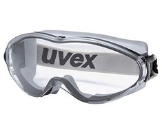 Uvex Apsauginiai akiniai Ultrasonic, skaidri panoraminė linzė, supravision excellence padengimas, guminė juostelė, juodi/pilki