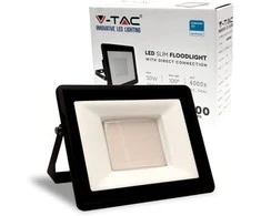 Bikuvalt 50W LED prožektorius V-TAC, juodu korpusu, 4000K