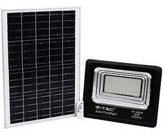 V-tac 35W LED prožektorius su saulės baterija. 4000K (dienos šviesa), juodas,