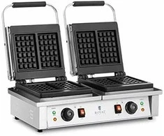 Royal Catering Vaflinė stačiakampis dvivietis 4 belgiškiems vafliams 2 x 2000 W