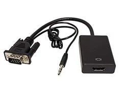Sonstige Adapteris AV Value HDMI - D-Sub (VGA) + Jack 3.5mm juoda (JAB-3358658)