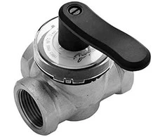 Rotacinis vožtuvas DANFOSS, bronzinis, trišakis, HRB 3, d25 Kvs10