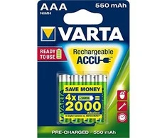 Pūtimo baterija R3 Ni-MH AAA 550mAh VARTA SOLAR