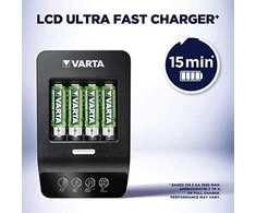 Varta LCD Ultra Fast Charger+ įsk. 4 Batt. 2100 mAh AA + 12V