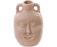Beliani Keraminė gėlių vaza 26 cm smėlio spalvos VERIA Lumarko!