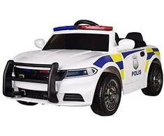 Lean Cars Elektrinis policijos automobilis vaikams su nuotoliniu valdymu ir 2x20W varikliais