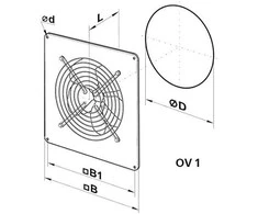 Žemo slėgio ašinis ventiliatorius VENTS OV1 200