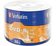 VERBATIM 43791 Verbatim DVD-R DATA LIFE 4.7GB 16X Matinis SIVER SURFACE 50 PACK