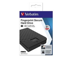 Kietasis diskas Verbatim Fingerprint Secure 2TB USB 3.1 Gen 1 USB-C 2,5