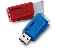 „Verbatim“ USB atmintinė, USB 3.0, 32 GB, „Store N Click“, spalvų derinys, 49308, USB A, su ištraukiama jungtimi. 2 vnt