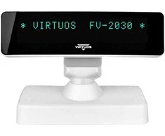 Virtuos Virtuos VFD klientų ekranas Virtuos FV-2030W 2x20 9mm, USB, baltas