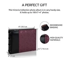 Victoria Collection Album MM 10x15/100M Flower-5 BP, violetinė