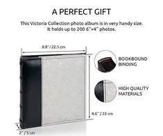 Victoria Collection Albumas B 10x15/200MS Flower-5 BP, sidabrinis