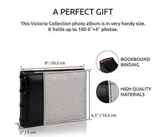 Victoria Collection Albumas B 10x15/100M Flower-5 BP, sidabrinis