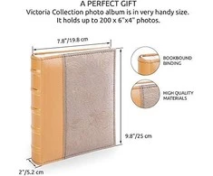 Victoria Collection Albumas B 10x15/200M Rožė, auksas 2vnt