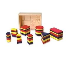 Dienes mediniai blokai Geometrinės figūros Viga žaislai Montessori