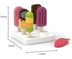 Viga Toys Medinių ledų rinkinys ant pagaliukų VIGA 6 vnt