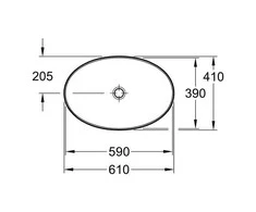 Villeroy &amp; Boch Artis praustuvas, 610x410 mm, baltas CP